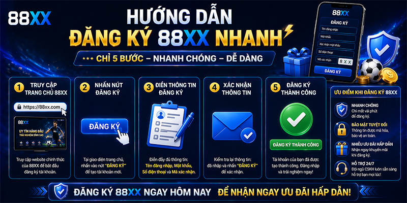 Hướng dẫn đăng ký 88XX nhanh và đơn giản